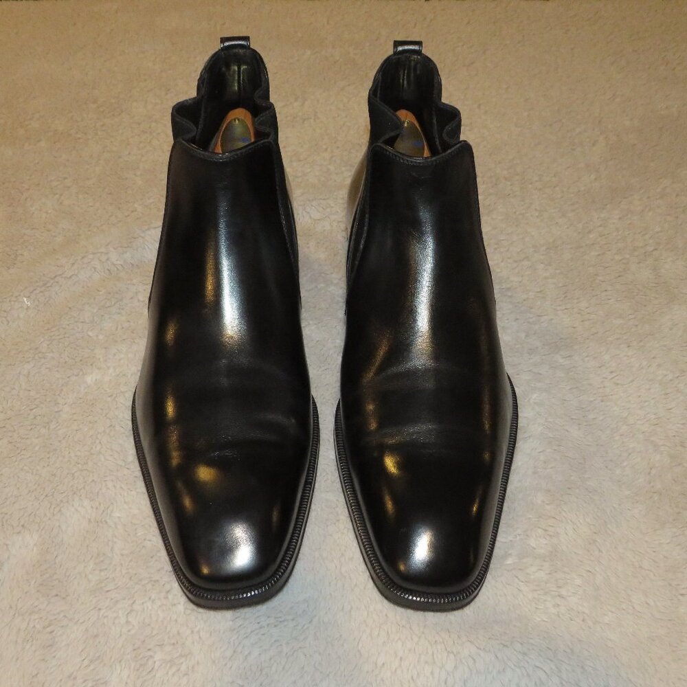 Tom Ford Elkan Black Calf Leather Short Chelsea Boots 8T
